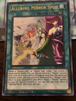 Yugioh 1x UNCENSORED Alluring Mirror Split Ultra Rare LART-EN028 Lost Art NM - Image 2