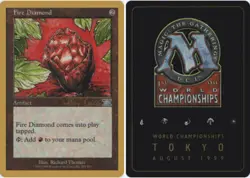 4x Fire Diamond - Kai Budde - 1999 ~ Lightly Played World Championship J MTG Mag - Image 1