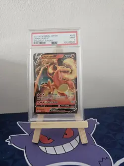 2022 POKEMON SWORD & SHIELD BRILLIANT STARS #017 CHARIZARD V PSA 9 - Image 1