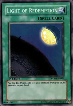 Light Of Redemption - Super Rare 1st Edition LODT-EN057 - MP - YuGiOh - Image 1