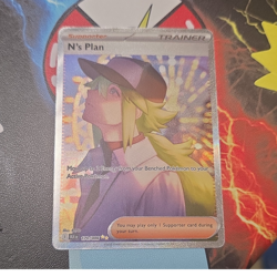 Pokemon N's Plan 170/086 Rare Full Art Trainer Supporter Black & White Holo - Image 1