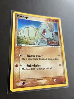 Pokemon TCG Machop EX Power Keepers 53/108 Reverse Holo Stamped LP /MP - Image 2