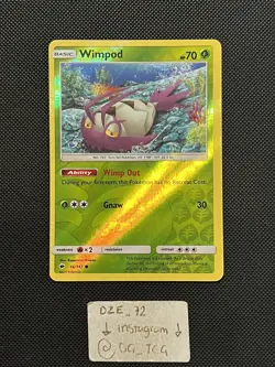 Pokemon Burning Shadows - Wimpod - 16/147 - Reverse Holo - M/NM - Image 1