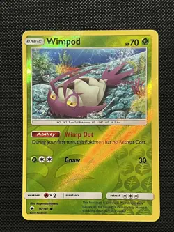 Pokemon Burning Shadows - Wimpod - 16/147 - Reverse Holo - M/NM - Image 2
