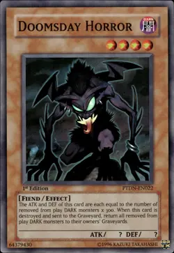 Doomsday Horror - Super Rare 1st Edition PTDN-EN022 - LP - YuGiOh - Image 1