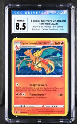 SPECIAL DELIVERY CHARIZARD SWSH075 CGC 8.5 NM/MINT+ (Modern 9) - Image 1