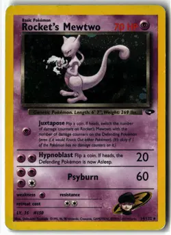 Rocket's Mewtwo ⭐ 14/132 Holo Rare Gym Challenge 2000 Pokemon LP - Image 1