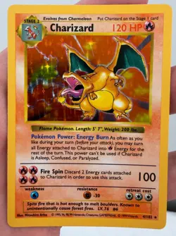 1999 Charizard #4 Pokemon Base Set Shadowless Holo Rare Vintage WotC NM/LP - Image 1