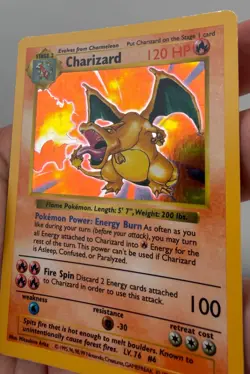 1999 Charizard #4 Pokemon Base Set Shadowless Holo Rare Vintage WotC NM/LP - Image 2