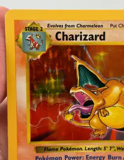 1999 Charizard #4 Pokemon Base Set Shadowless Holo Rare Vintage WotC NM/LP - Image 3