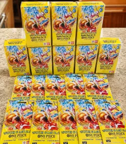 X8 One Piece OP15 Double Pack Box And X10 Sleeved Booster Packs Sealed - Image 1