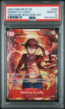 One Piece Promos Treasure Booster Set ST10-006 Monkey D. Luffy PSA 10 - Image 1