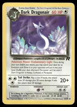 Pokemon Cards Dark Dragonair 33/82 Team Rocket Uncommon MP - Image 1
