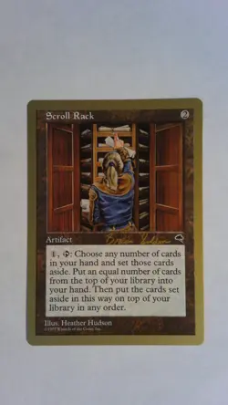Scroll Rack MTG Magic 1998 World Championship Brian Selden Gold Border Tempest - Image 1