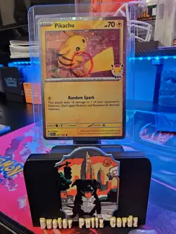 Pikachu 051/162 Pokemon Day STAMPED Cosmos Pokemon Day Promo SWIRL 🌀 - Image 1
