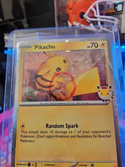 Pikachu 051/162 Pokemon Day STAMPED Cosmos Pokemon Day Promo SWIRL 🌀 - Image 3