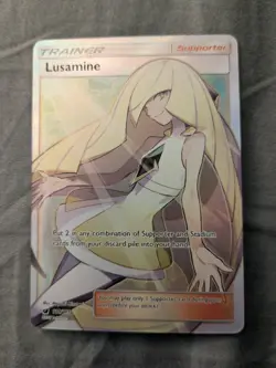 Pokemon Lusamine Trainer Full Art Holo Card 110/111 MINT - Image 1