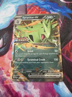 Tyranitar ex 064/131 Prismatic Evolutions Pokemon Pokemon Card English Stamped - Image 1