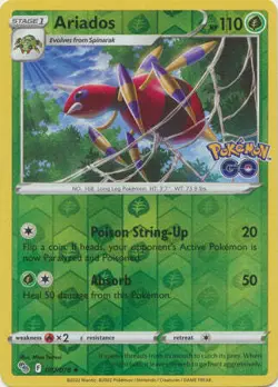 Ariados 7/78 Reverse Holo | Pokemon GO | Pokemon Card - Image 1