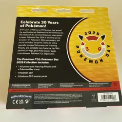 Pokemon Day 2026 Collection Box Pikachu Promo Card Coin 3 Booster Packs - Image 2