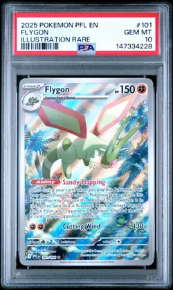 2025 Pokemon Mega Evolution Phantasmal Flames Flygon #101/94 PSA 10 - Image 1