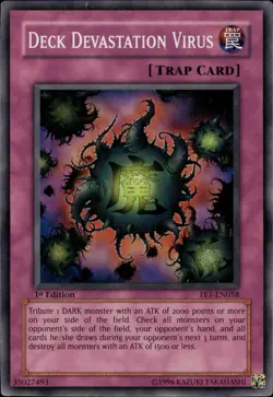 Deck Devastation Virus - Super Rare 1st Edition FET-EN058 - LP - YuGiOh - Image 1