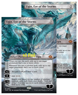 MTG Foil Borderless Tarkir: Dragonstorm TDM Ugin, Eye of the Storms MINT - Image 1