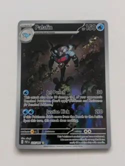 Pokemon TCG Palafin Illustration Rare Card 225/91 Paldean Fates Full Art Holo - Image 1