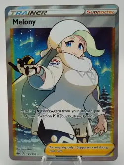 Melony 195/198 Ultra Rare Chilling Reign Pokemon Holo Near Mint - Image 1