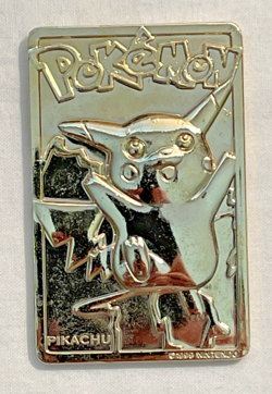 1999 Pikachu Gold Plated Bar #25 Card Limited Ed Burger King Pokemon - Image 3