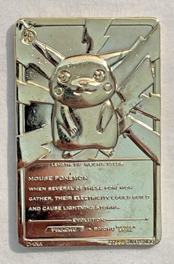 1999 Pikachu Gold Plated Bar #25 Card Limited Ed Burger King Pokemon - Image 4