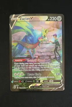 Zacian V TG21/TG30 Holo V Rare Astral Radiance Trainer Gallery Pokemon Near Mint - Image 2