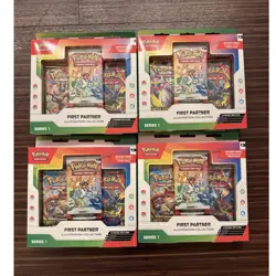 Pokemon First Partner Illustration Collection Series 1 Promo 4 Box - Image 1