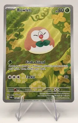 Mega Evolution: Perfect Order Rowlet 90/88 Illustration Rare Pokemon Card - NM - Image 1