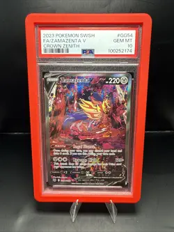 Pokemon PSA 10 GEM MT Zamazenta V GG54/GG70 Crown Zenith Full Art Holo - Image 1