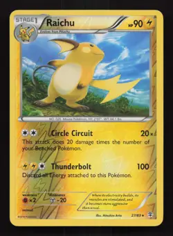 Pokemon TCG Raichu Generations 27/83 Reverse Holo Rare NM - Image 1