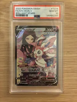2022 Pokemon SWSH Brilliant Stars Sylveon v #TG14 FA Gallery PSA 10 - Image 1