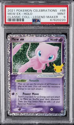 2021 POKEMON CELEBRATIONS CLASSIC COLLECTION #88 MEW EX-HOLO PSA 9 - Image 1