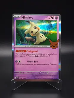 Mimikyu 2023 Trick Or Trade Halloween Stamp Pokemon TCG Holo Rare 097/193 - Image 1
