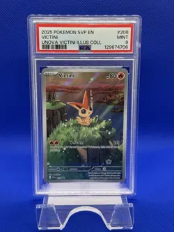 Pokemon TCG Victini Full Art Holo Black Star Promo 208 Mint Rare PSA 9 - Image 1