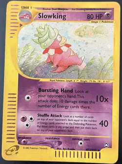 Pokemon Slowking Aquapolis H22/H32 Holo Rare 80 HP 2002 TCG - Image 1