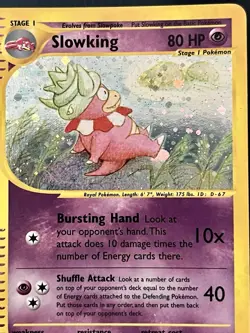 Pokemon Slowking Aquapolis H22/H32 Holo Rare 80 HP 2002 TCG - Image 2