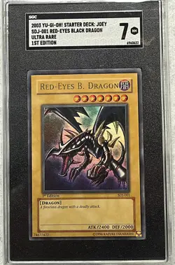 2003 Yugioh Starter deck: Joey Red-eyes Black Dragon SDJ-001 1st edition SGC 7 - Image 3