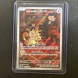 Team Rockets Meowth 203/182 Destined Rivals Pokemon Card Mint - Image 1