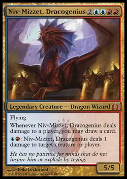 NIV-MIZZET DRACOGENIUS NM Return To Ravnica mtg Gold - Dragon Mythic - Image 1