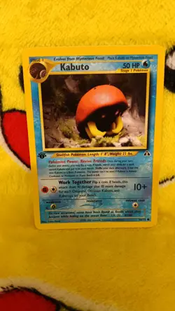 Vintage Pokemon 2001 Neo Discovery 1st Edition Kabuto NM - Image 1