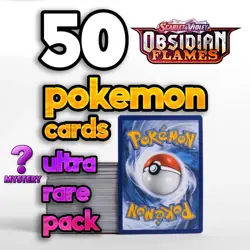 50 Cards Lot Pokemon Obsidian Flames Pack - Mystery Rare Holo Cards - No Dupes - Image 1