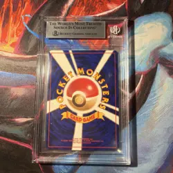 1997 P.M. Pokemon Japanese Rocket Gang Holo Dark Charizard #6 BgS 9 mint *SWIRL* - Image 4