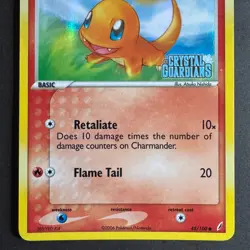 Pokemon Charmander EX Crystal Guardians 48/100 Reverse Holo 2006 - Image 4