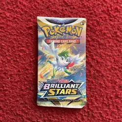 Pokemon Sword & Shield Brilliant Stars Booster Pack - Shaymin Artwork 820650809965 - Image 1